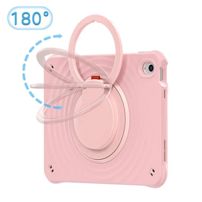 For iPad 10.9 (2022) Case PC+Silicone+TPU Tablet Cover with Rotating Grip Handle