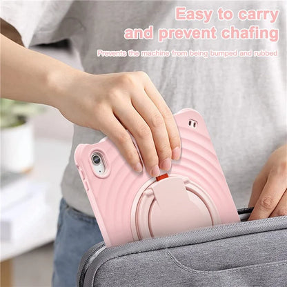 For iPad 10.9 (2022) Case PC+Silicone+TPU Tablet Cover with Rotating Grip Handle
