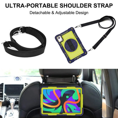 For Lenovo Tab M11 / Xiaoxin Pad 11 2024 Case Silicone+PC Kickstand Tablet Cover with Shoulder Strap