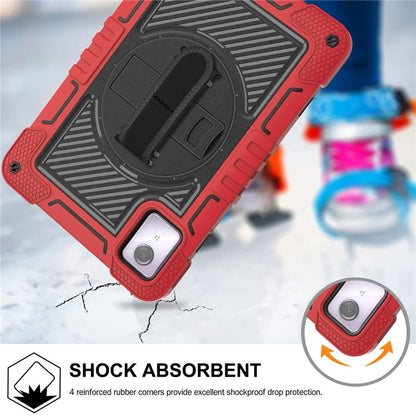 For Lenovo Tab M11 / Xiaoxin Pad 11 2024 Case Silicone+PC Kickstand Tablet Cover with Shoulder Strap