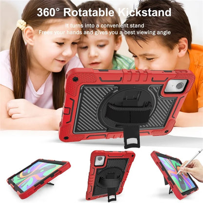 For Lenovo Tab M11 / Xiaoxin Pad 11 2024 Case Silicone+PC Kickstand Tablet Cover with Shoulder Strap