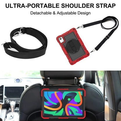 For Lenovo Tab M11 / Xiaoxin Pad 11 2024 Case Silicone+PC Kickstand Tablet Cover with Shoulder Strap