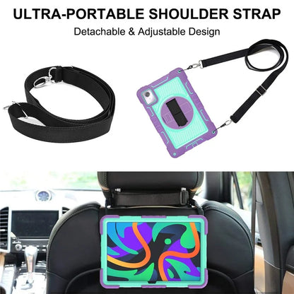 For Lenovo Tab M11 / Xiaoxin Pad 11 2024 Case Silicone+PC Kickstand Tablet Cover with Shoulder Strap