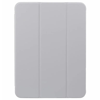 For iPad Pro 11 (2024) Case Trifold Stand PU Leather+Clear TPU Tablet Cover with Pen Slot