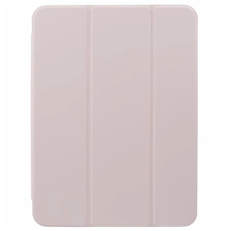 For iPad Pro 11 (2024) Case Trifold Stand PU Leather+Clear TPU Tablet Cover with Pen Slot