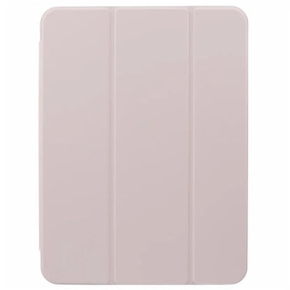 For iPad Pro 11 (2024) Case Trifold Stand PU Leather+Clear TPU Tablet Cover with Pen Slot