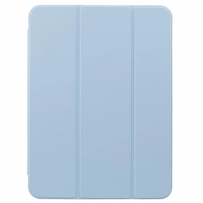 For iPad Pro 11 (2024) Case Trifold Stand PU Leather+Clear TPU Tablet Cover with Pen Slot