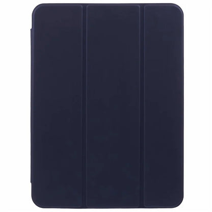 For iPad Pro 11 (2024) Case Trifold Stand PU Leather+Clear TPU Tablet Cover with Pen Slot