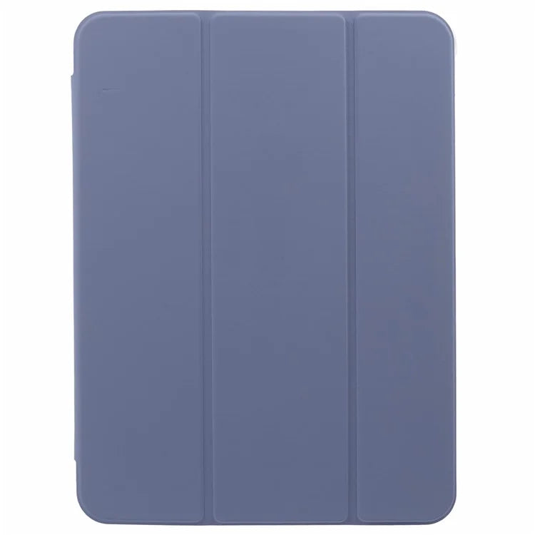 For iPad Pro 11 (2024) Case Trifold Stand PU Leather+Clear TPU Tablet Cover with Pen Slot