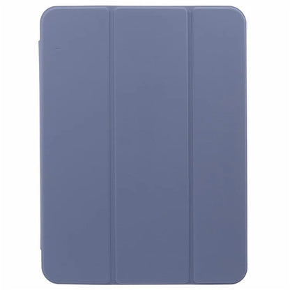 For iPad Pro 11 (2024) Case Trifold Stand PU Leather+Clear TPU Tablet Cover with Pen Slot