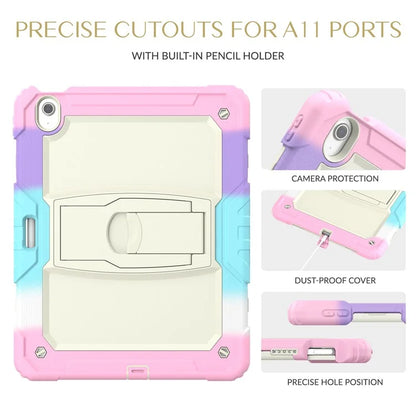 For iPad Air 13 (2024) Case PC+Silicone Tablet Protective Cover with Pen Slot and Kickstand