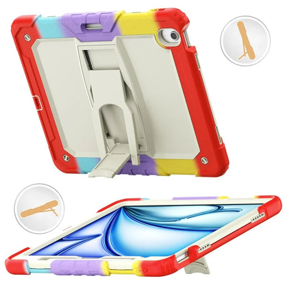 For iPad Air 13 (2024) Case PC+Silicone Tablet Protective Cover with Pen Slot and Kickstand