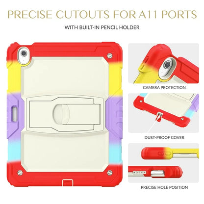 For iPad Air 13 (2024) Case PC+Silicone Tablet Protective Cover with Pen Slot and Kickstand