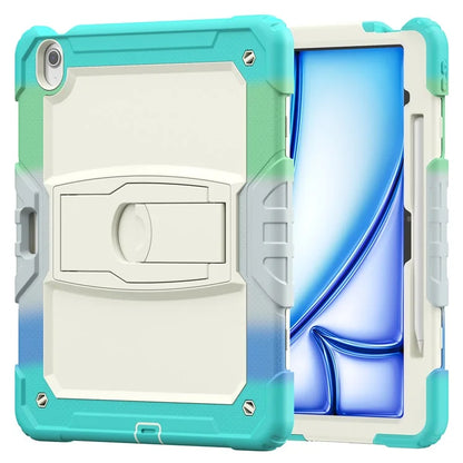 For iPad Air 13 (2024) Case PC+Silicone Tablet Protective Cover with Pen Slot and Kickstand