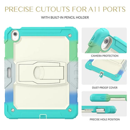 For iPad Air 13 (2024) Case PC+Silicone Tablet Protective Cover with Pen Slot and Kickstand
