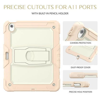 For iPad Air 13 (2024) Case PC+Silicone Kickstand Pen Slot Tablet Cover with Shoulder Strap