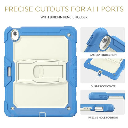 For iPad Air 13 (2024) Case PC+Silicone Kickstand Pen Slot Tablet Cover with Shoulder Strap