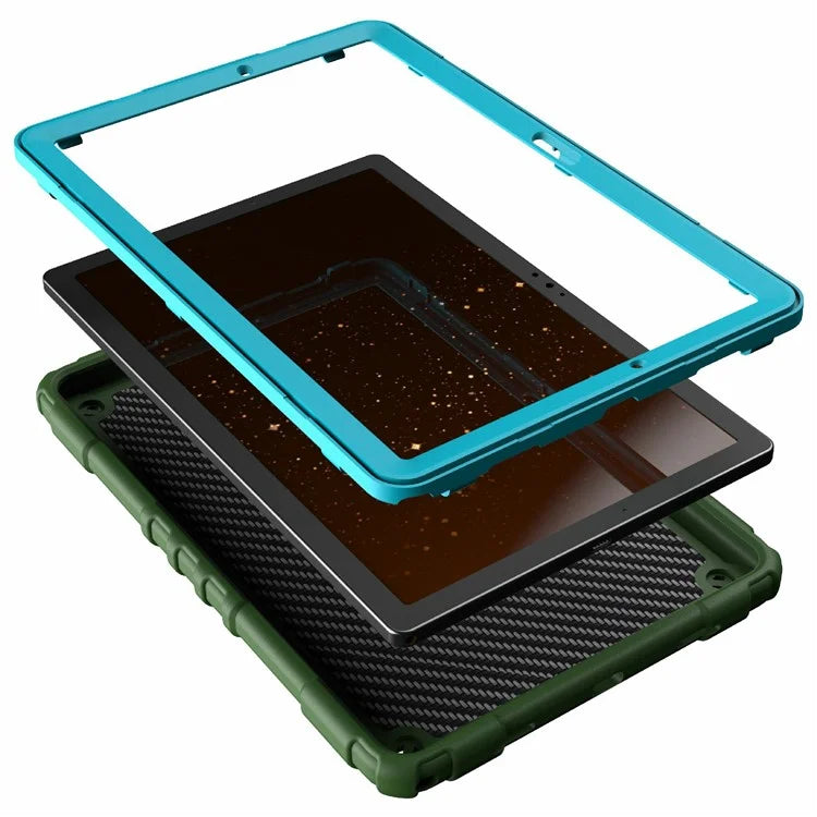 For Samsung Galaxy Tab A8 10.5 (2021) / (2022) Case Kickstand Spider Style PC+TPU Rugged Protective Cover