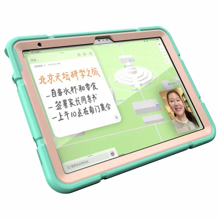 For iPad 10.9 (2022) Case Kickstand TPU+PC Anti-Slip Protective Tablet Cover