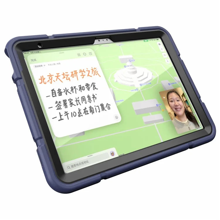 For iPad 10.9 (2022) Case Kickstand TPU+PC Anti-Slip Protective Tablet Cover