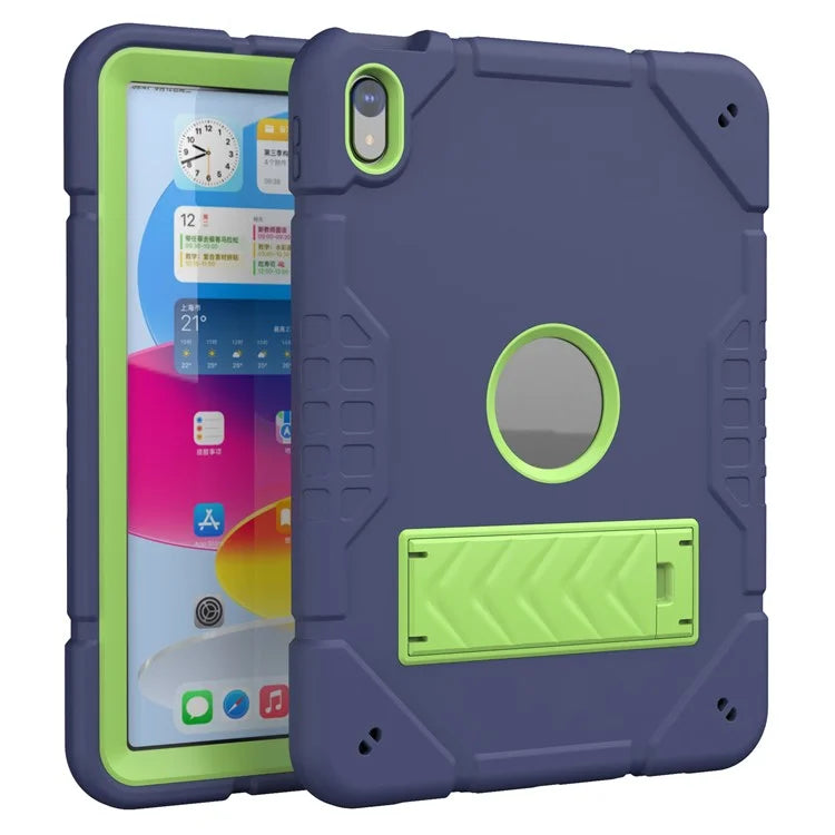 For iPad 10.9 (2022) Case Kickstand TPU+PC Anti-Slip Protective Tablet Cover