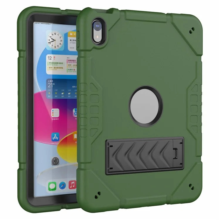 For iPad 10.9 (2022) Case Kickstand TPU+PC Anti-Slip Protective Tablet Cover