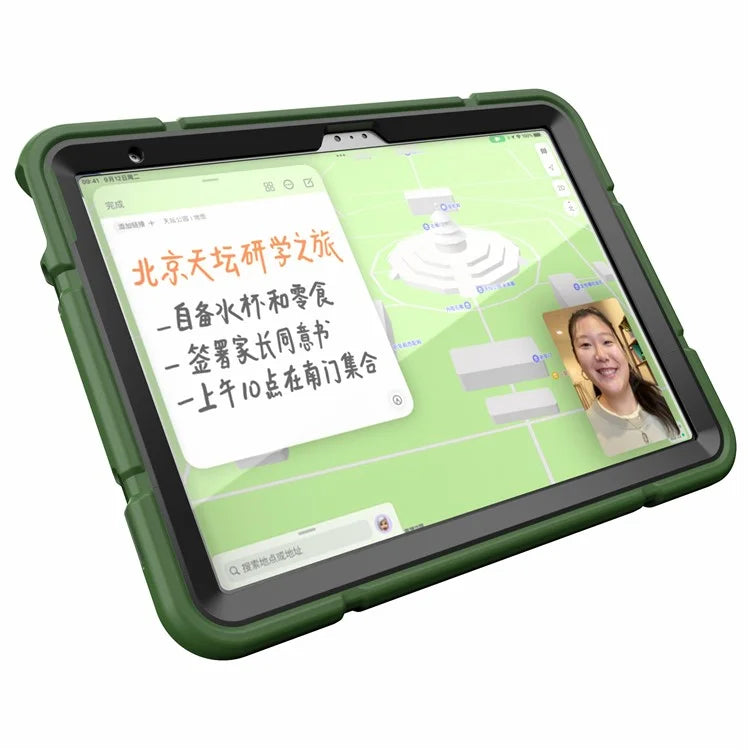 For iPad 10.9 (2022) Case Kickstand TPU+PC Anti-Slip Protective Tablet Cover