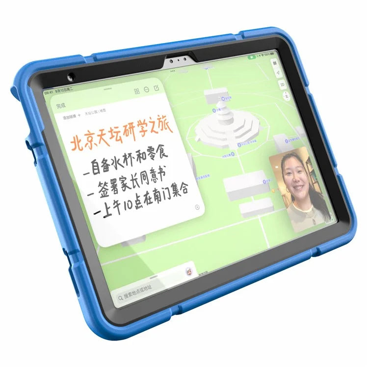 For iPad 10.9 (2022) Case Kickstand TPU+PC Anti-Slip Protective Tablet Cover