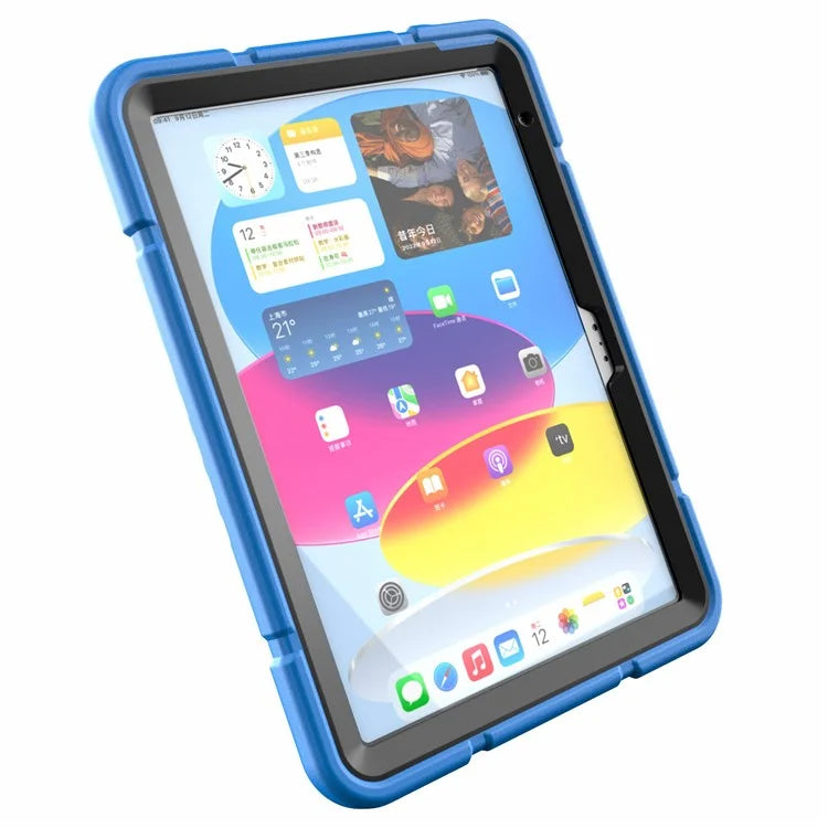 For iPad 10.9 (2022) Case Kickstand TPU+PC Anti-Slip Protective Tablet Cover