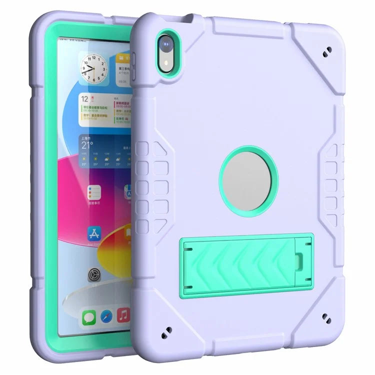 For iPad 10.9 (2022) Case Kickstand TPU+PC Anti-Slip Protective Tablet Cover