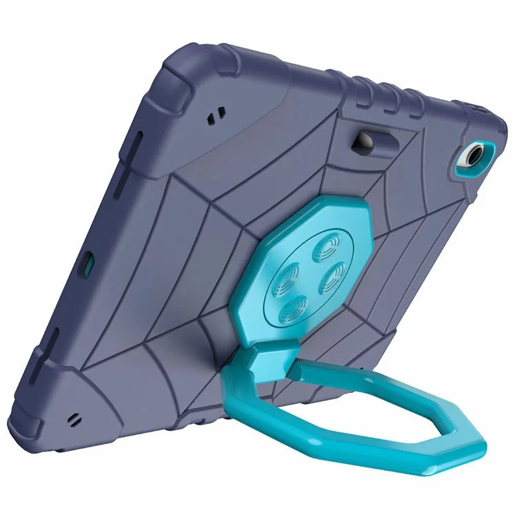 For iPad 10.9 (2022) Case Spider Style Hand Grip Kickstand PC+TPU Tablet Cover