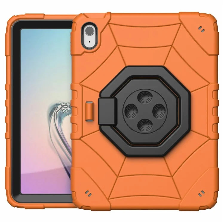 For iPad 10.9 (2022) Case Spider Style Hand Grip Kickstand PC+TPU Tablet Cover