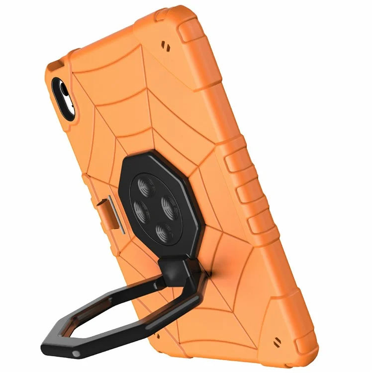 For iPad 10.9 (2022) Case Spider Style Hand Grip Kickstand PC+TPU Tablet Cover