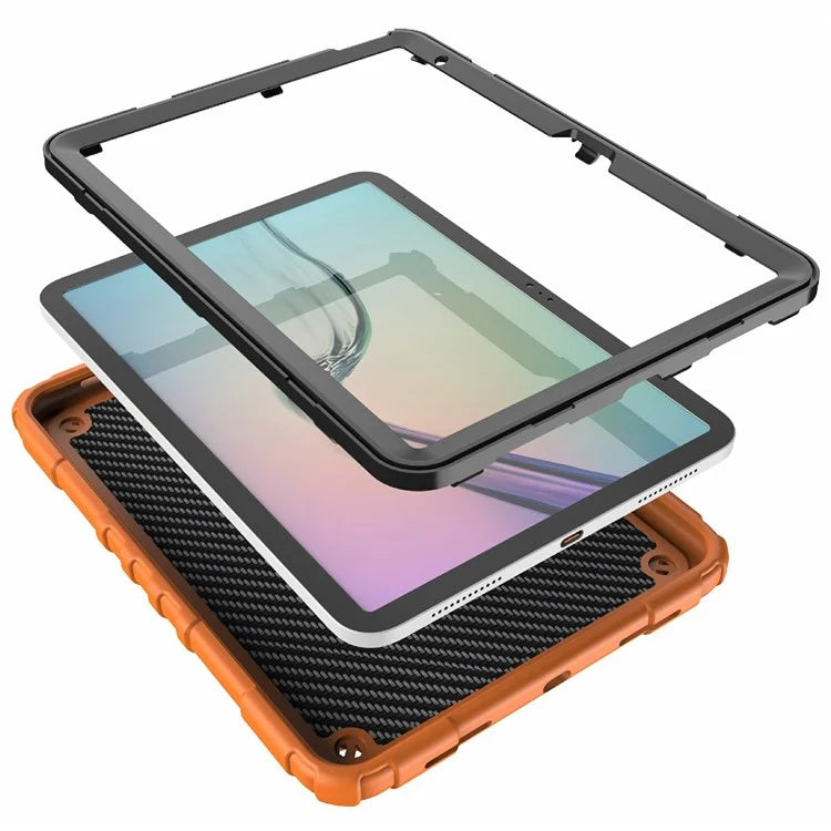 For iPad 10.9 (2022) Case Spider Style Hand Grip Kickstand PC+TPU Tablet Cover