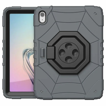 For iPad 10.9 (2022) Case Spider Style Hand Grip Kickstand PC+TPU Tablet Cover
