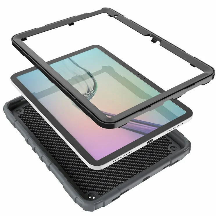 For iPad 10.9 (2022) Case Spider Style Hand Grip Kickstand PC+TPU Tablet Cover