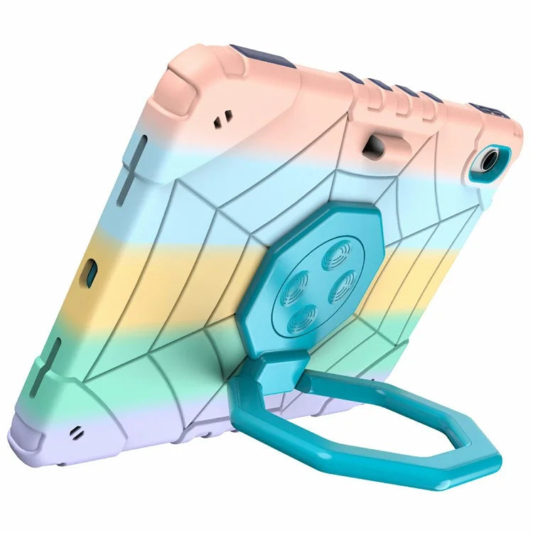 For iPad 10.9 (2022) Case Spider Style Hand Grip Kickstand PC+TPU Tablet Cover
