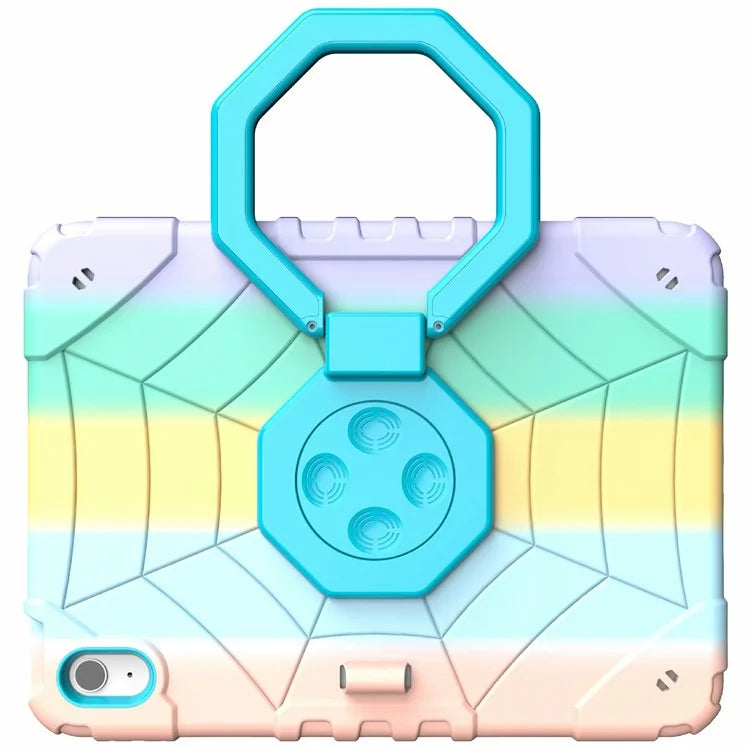 For iPad 10.9 (2022) Case Spider Style Hand Grip Kickstand PC+TPU Tablet Cover