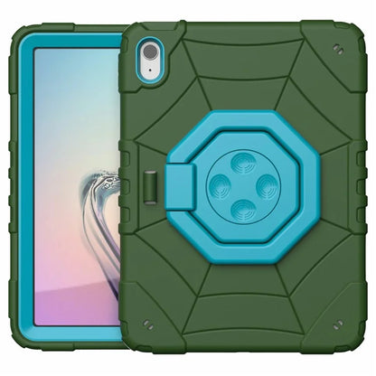 For iPad 10.9 (2022) Case Spider Style Hand Grip Kickstand PC+TPU Tablet Cover