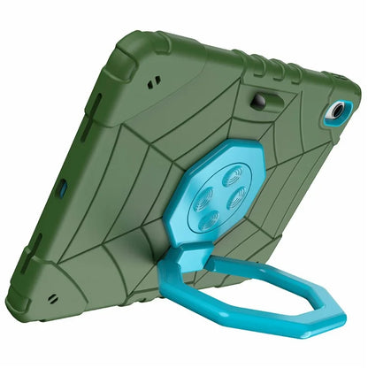 For iPad 10.9 (2022) Case Spider Style Hand Grip Kickstand PC+TPU Tablet Cover