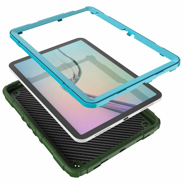 For iPad 10.9 (2022) Case Spider Style Hand Grip Kickstand PC+TPU Tablet Cover