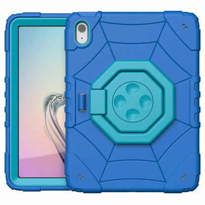 For iPad 10.9 (2022) Case Spider Style Hand Grip Kickstand PC+TPU Tablet Cover