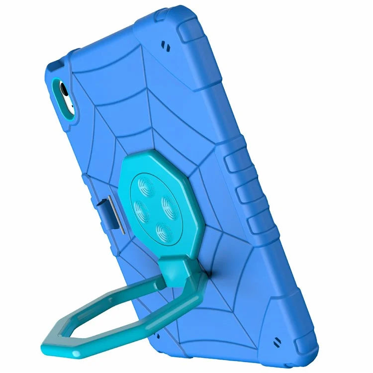 For iPad 10.9 (2022) Case Spider Style Hand Grip Kickstand PC+TPU Tablet Cover