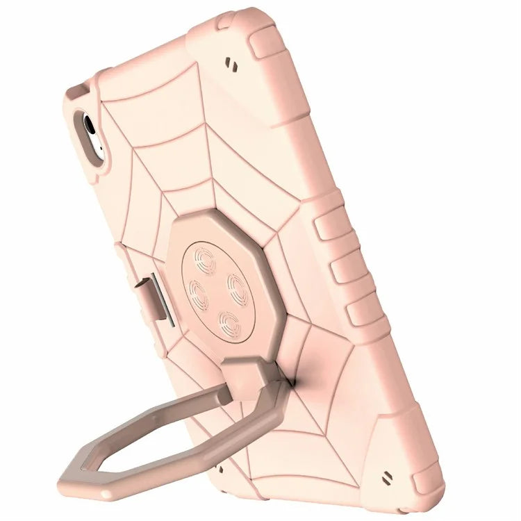 For iPad 10.9 (2022) Case Spider Style Hand Grip Kickstand PC+TPU Tablet Cover
