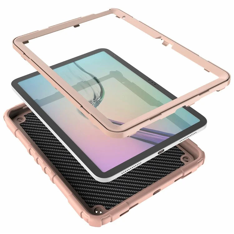 For iPad 10.9 (2022) Case Spider Style Hand Grip Kickstand PC+TPU Tablet Cover