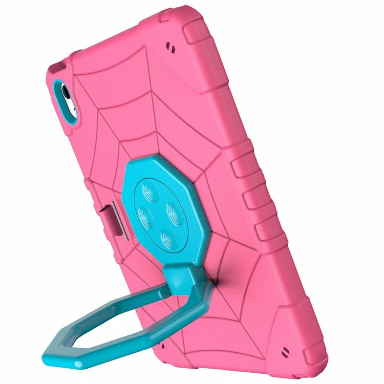For iPad 10.9 (2022) Case Spider Style Hand Grip Kickstand PC+TPU Tablet Cover
