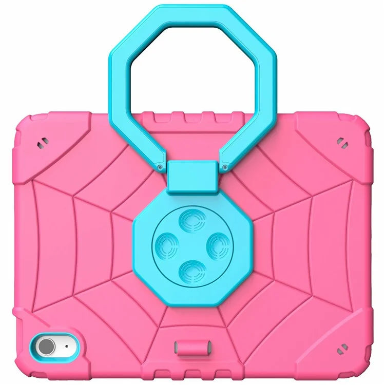 For iPad 10.9 (2022) Case Spider Style Hand Grip Kickstand PC+TPU Tablet Cover