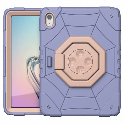 For iPad 10.9 (2022) Case Spider Style Hand Grip Kickstand PC+TPU Tablet Cover