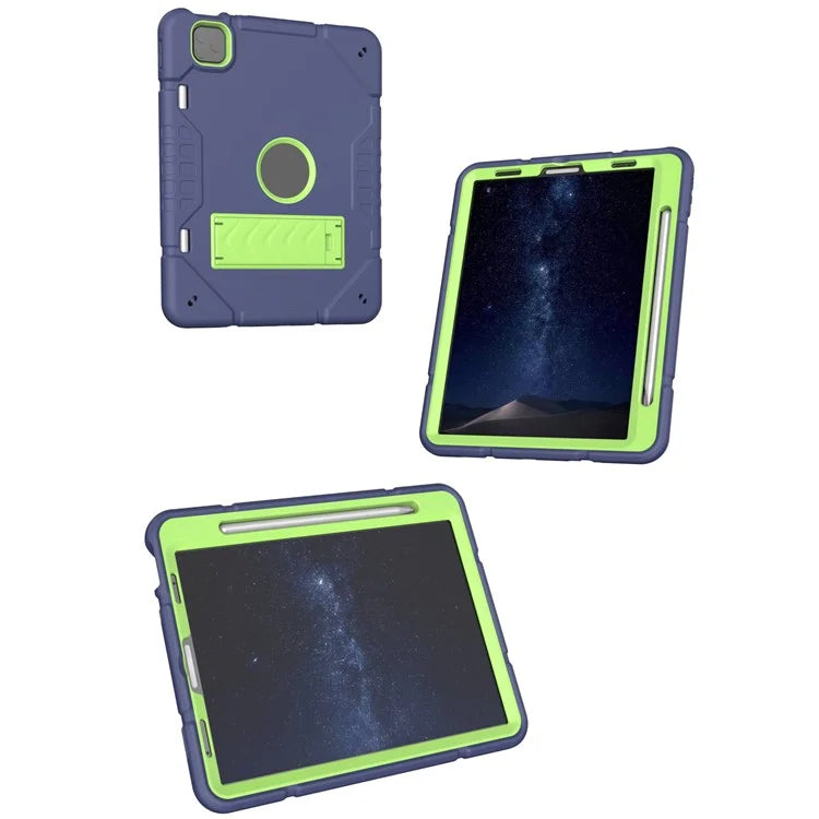 For iPad Pro 11 (2018) / (2020) / (2021) / (2022) / iPad Air (2020) / (2022) Case with Pencil Slot Kickstand Tablet Cover