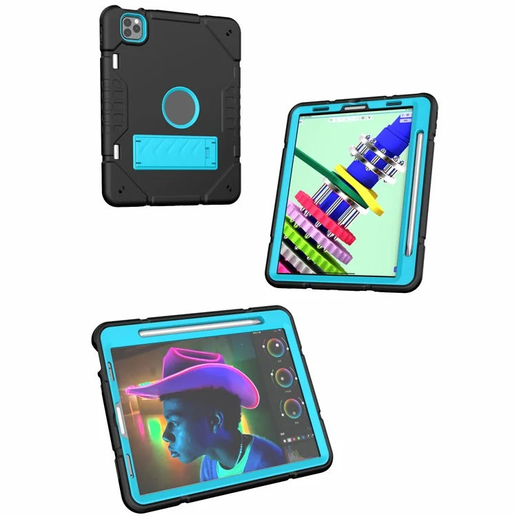 For iPad Pro 11 (2018) / (2020) / (2021) / (2022) / iPad Air (2020) / (2022) Case with Pencil Slot Kickstand Tablet Cover